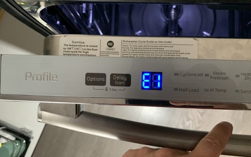 How To Troubleshoot and Reset GE Profile Dishwasher E1 Error Code?