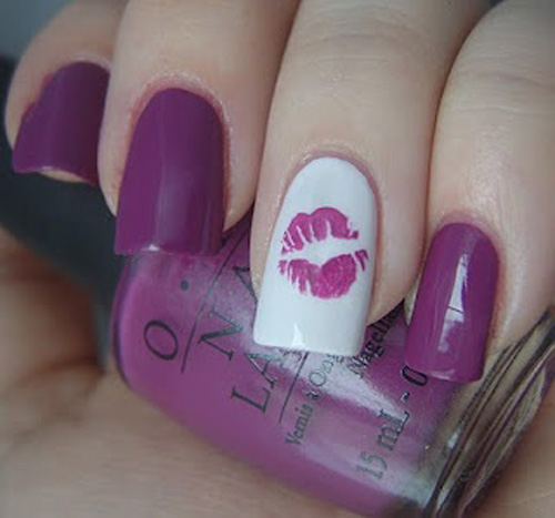 9 Fantastic Kiss Nail Art Designs with Pictures